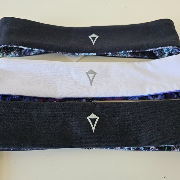 3 x NWT IVIVVA by LULULEMON Multi Color Back 2 Back Reversible Headband OS - Picture 5 of 6